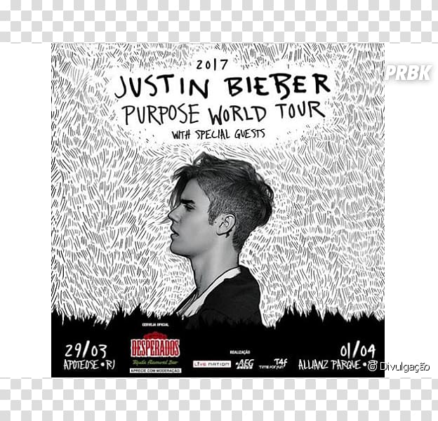 Justin Bieber Purpose World Tour Believe Tour My World Tour, justin bieber transparent background PNG clipart