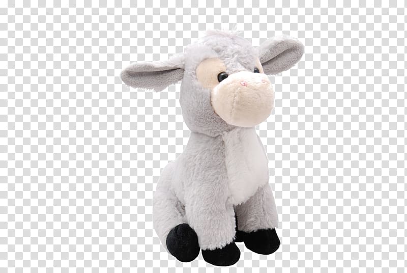 Stuffed toy Donkey Plush Teddy bear, Cute little gray donkey transparent background PNG clipart