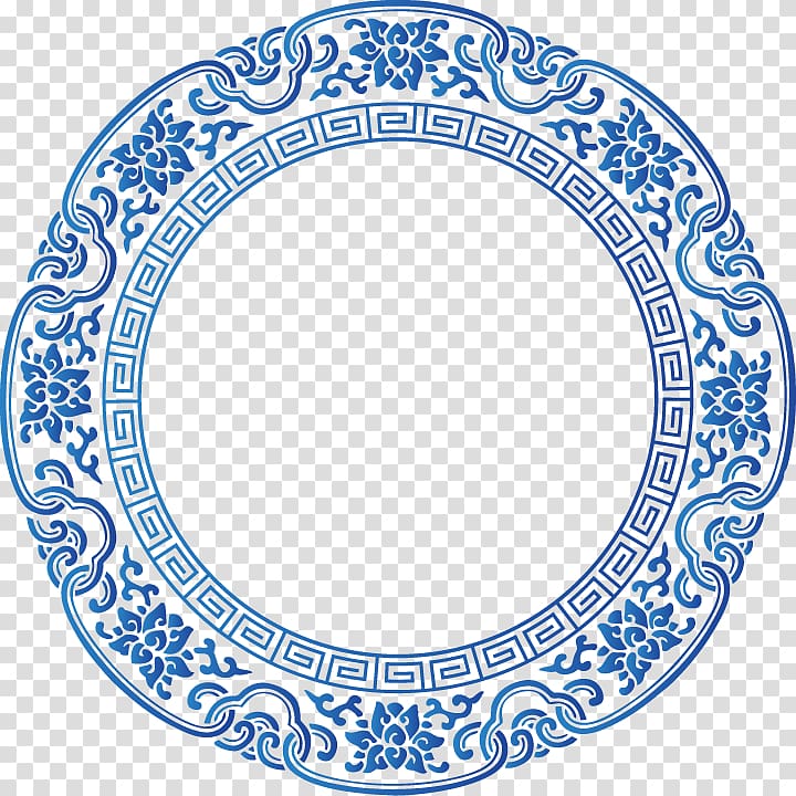 blue, antique border transparent background PNG clipart