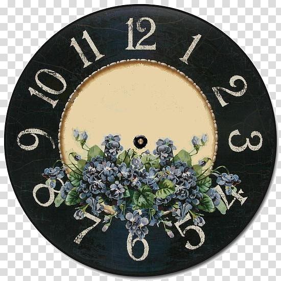 Floral clock Clock face Часы настенные кварцевые \'lovely home\' 30,3*30,3*4,5 см. диаметр циферблата=19 см Pendulum clock, clock transparent background PNG clipart