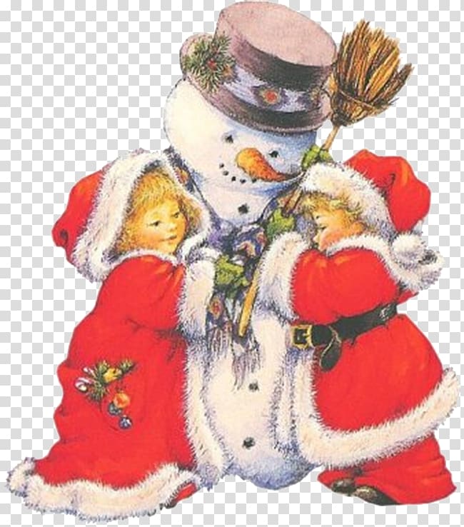 Snowman Christmas Child Party, Snowman and children transparent background PNG clipart