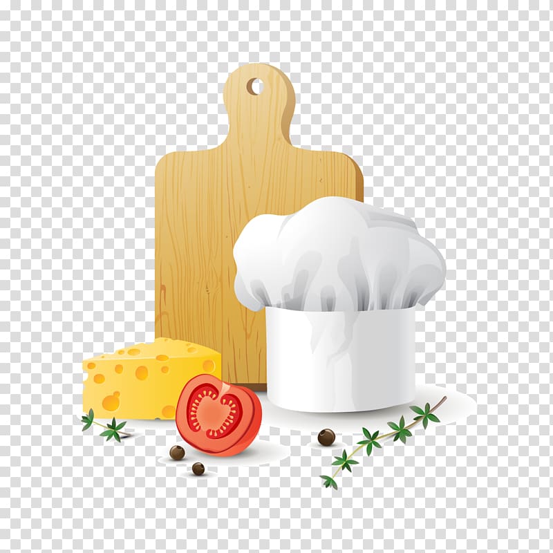 Food Theme Illustration, chef hat transparent background PNG clipart