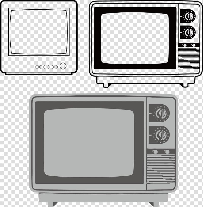 Television set Electronics Daytime television, Black and white TV appliance background material transparent background PNG clipart