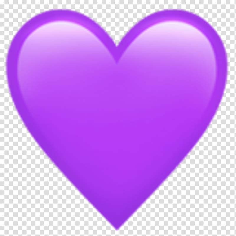 Emoji Heart Sticker Purple Love, Emoji transparent background PNG clipart