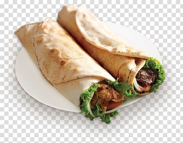 Wrap Shawarma Kati roll Vegetarian cuisine Kebab, chapathi transparent background PNG clipart