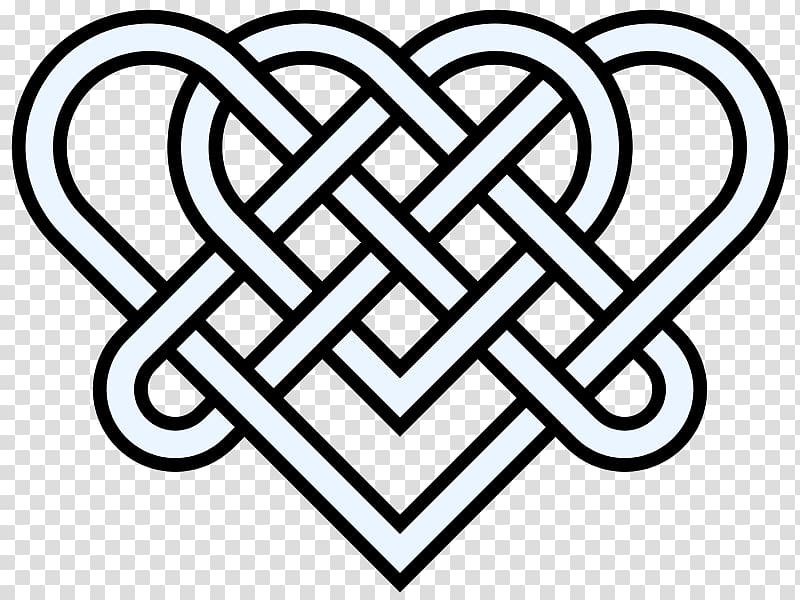 Celtic knot Heart Endless knot , Double Hearts transparent background PNG clipart