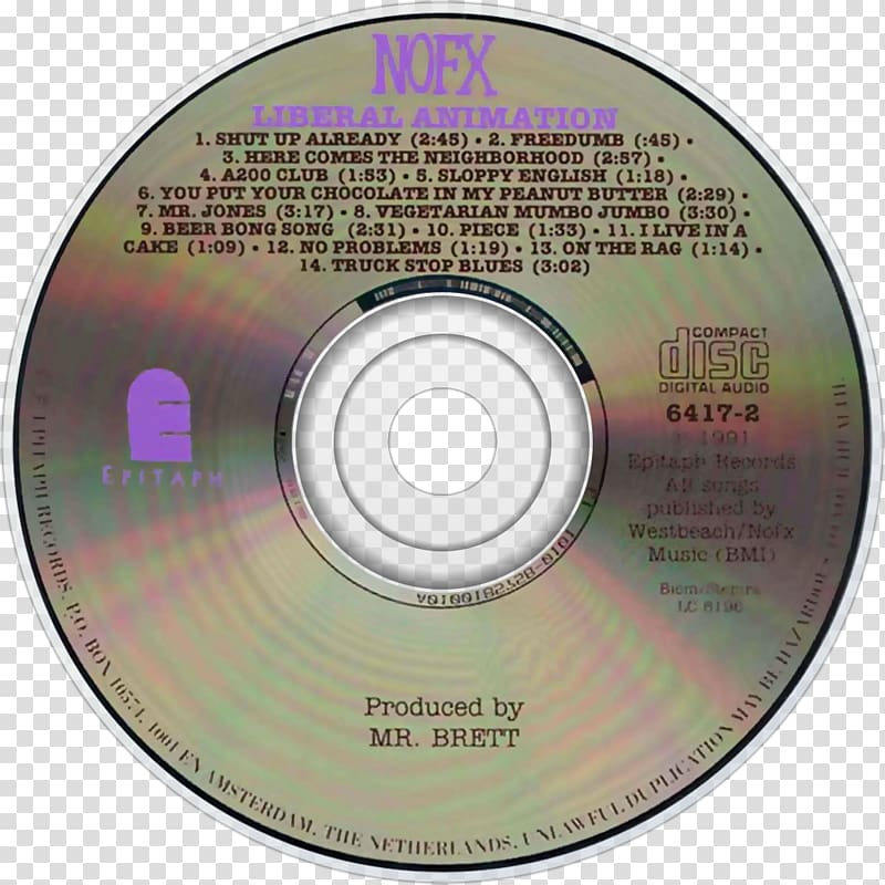 Compact disc NOFX Liberal Animation Jethro Tull Album, RockNroll transparent background PNG clipart