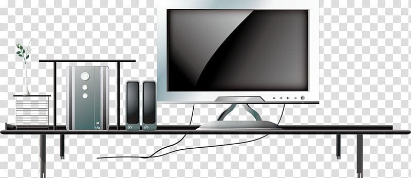 Computer monitor Television Cartoon, Creative Home TV transparent background PNG clipart