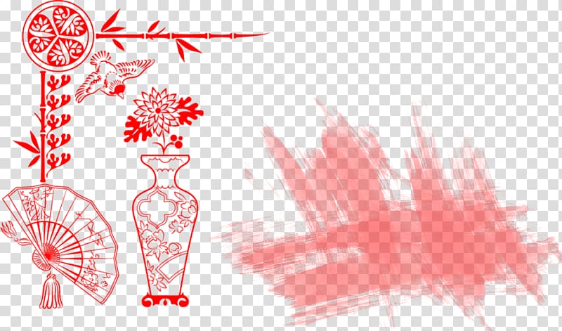 Chinese New Year China Red, design transparent background PNG clipart