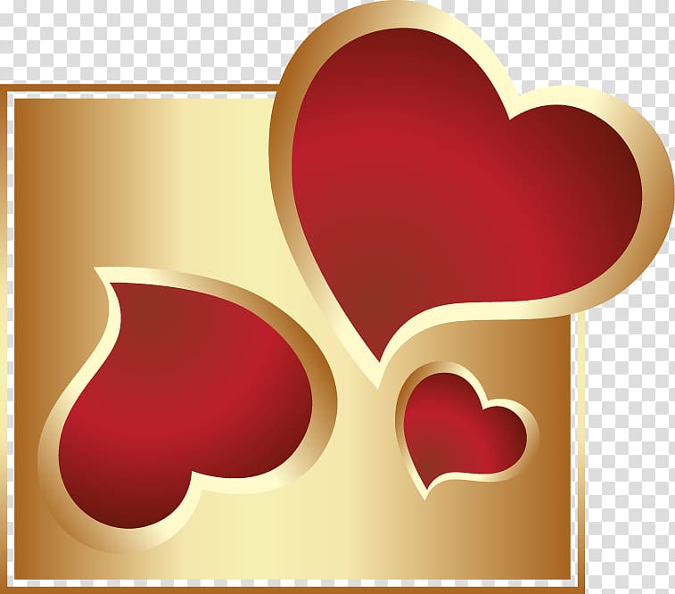 Heart Euclidean , Gold frame Heart transparent background PNG clipart