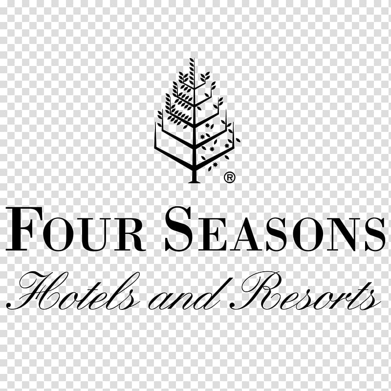 Four Seasons Hotels and Resorts Marriott International Luxury Hotel, fourseasonsblackandwhite transparent background PNG clipart
