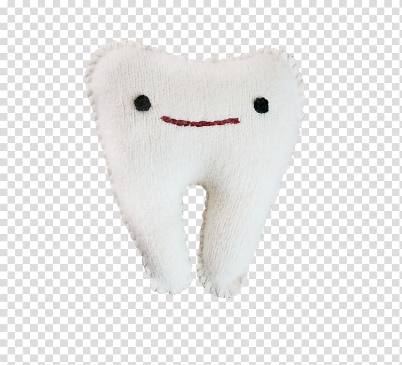 Tooth Plush Stuffed toy Fur Heart, White Teeth transparent background PNG clipart