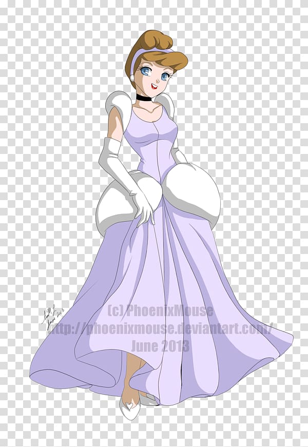 Gown Cartoon Legendary creature, Cinderella Mice transparent background PNG clipart