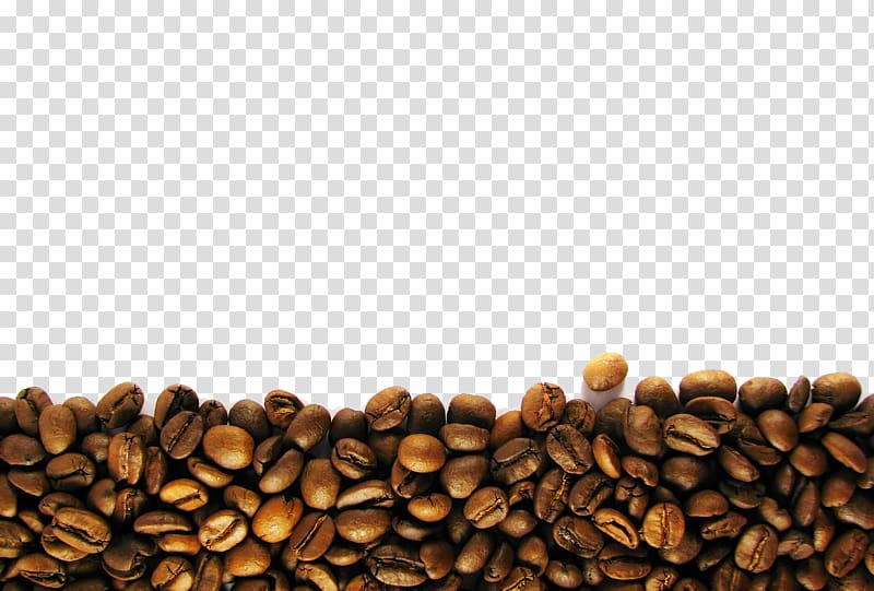 coffee beans illustration, Coffee cup Cappuccino Espresso Cafe, Tiled with coffee beans transparent background PNG clipart