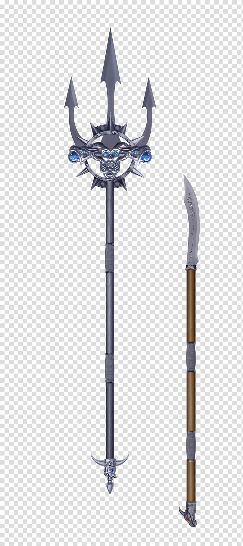 Sword Knife Weapon Trident, Silver weapons transparent background PNG clipart