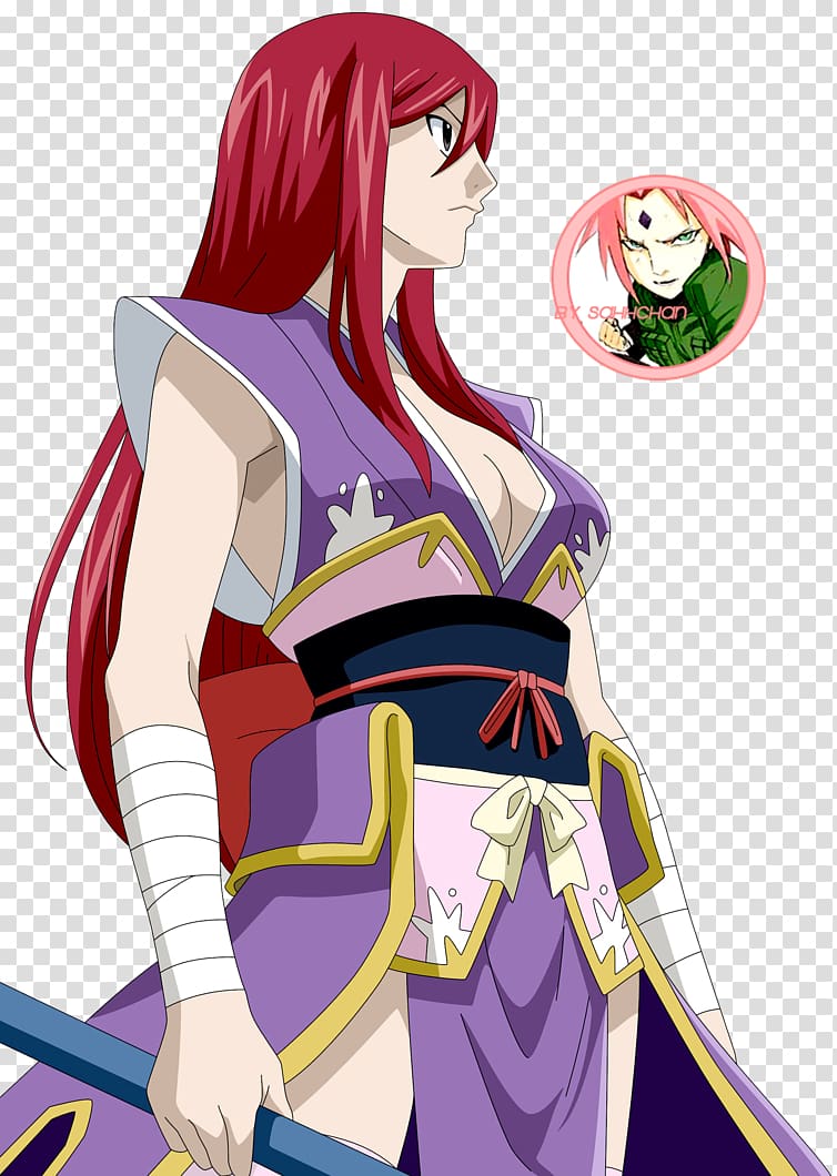 Erza Scarlet Gray Fullbuster Natsu Dragneel Titania Fairy Tail, scarlet transparent background PNG clipart