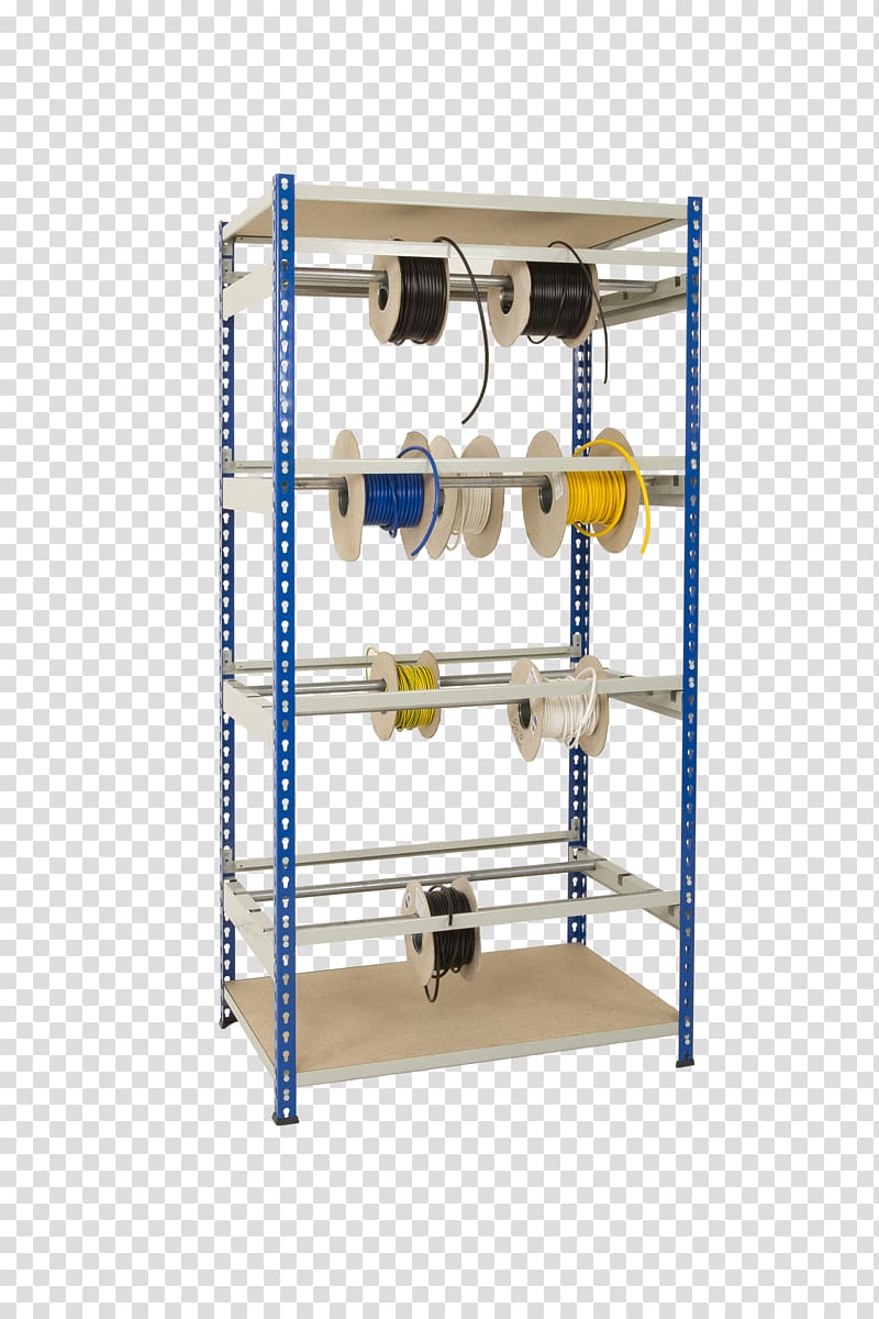 Shelf Cable reel Electrical cable Pallet racking, Store Shelf transparent background PNG clipart
