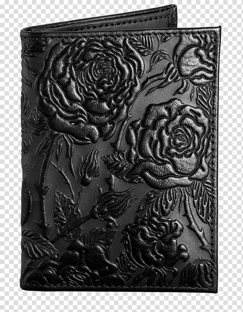 Wild Rose Black Wallet White Leather, Wallet transparent background PNG clipart