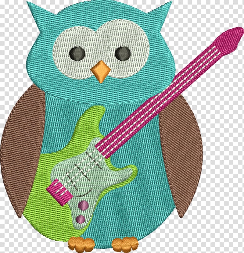 Textile Machine embroidery Owl Pattern, owl transparent background PNG clipart