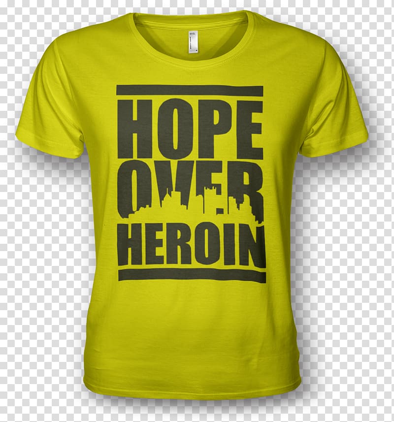 Hope Over Heroin T-shirt Opioid use disorder Addiction, T-shirt transparent background PNG clipart