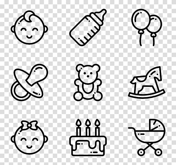 Computer Icons Drawing Icon design Symbol, baby shower transparent background PNG clipart