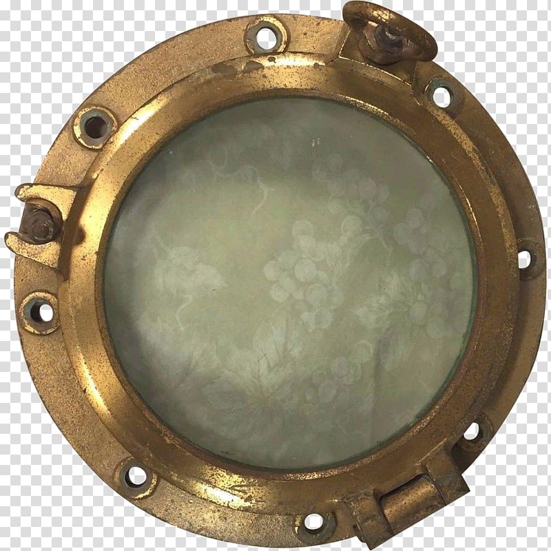 Window Porthole Ship Brass Port and starboard, Brass transparent background PNG clipart