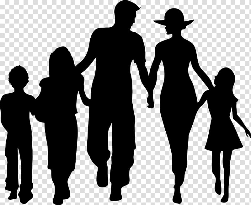 Silhouette Family , Silhouette transparent background PNG clipart