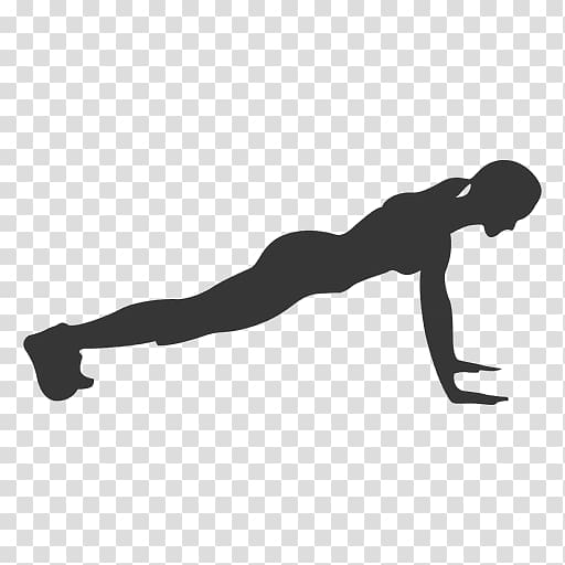 Silhouette Push-up Physical fitness Physical exercise, fit transparent background PNG clipart