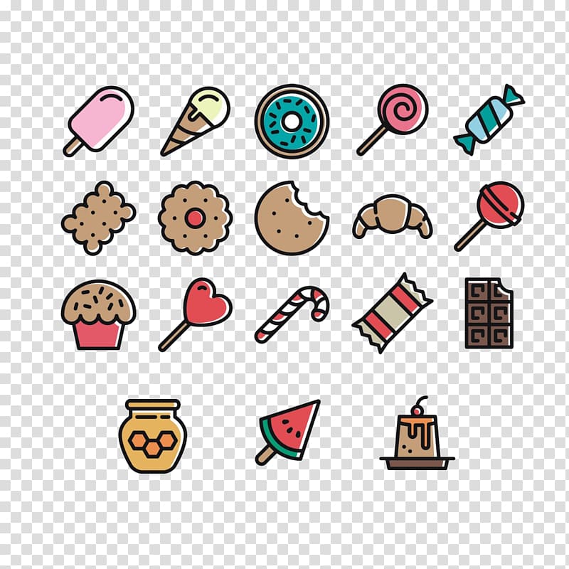Ice cream Candy Dessert Icon, Cute little icons transparent background PNG clipart