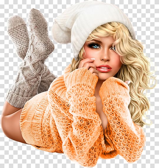 Woman Girly girl Art Knitting, woman transparent background PNG clipart