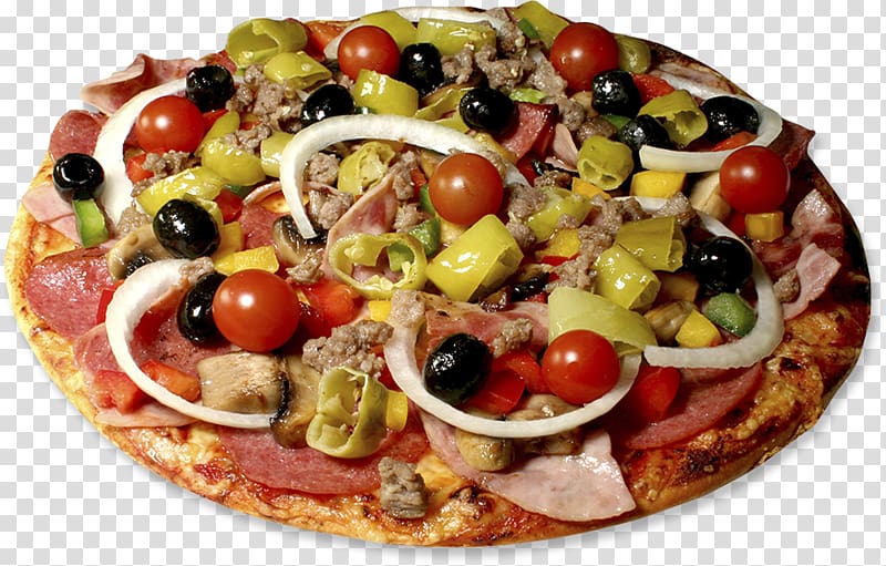 Mr. Beans Pizza Chicago-style pizza Italian cuisine Sicilian pizza, pizza transparent background PNG clipart