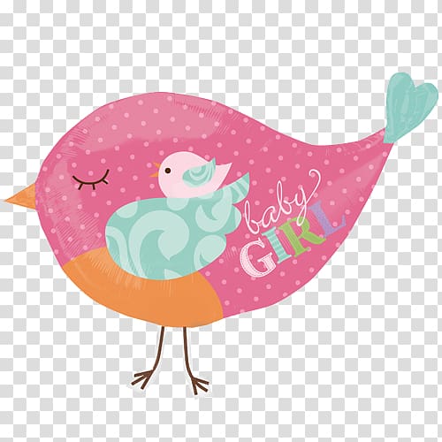 Bird Baby shower Balloon Diaper Cake , Bird transparent background PNG clipart