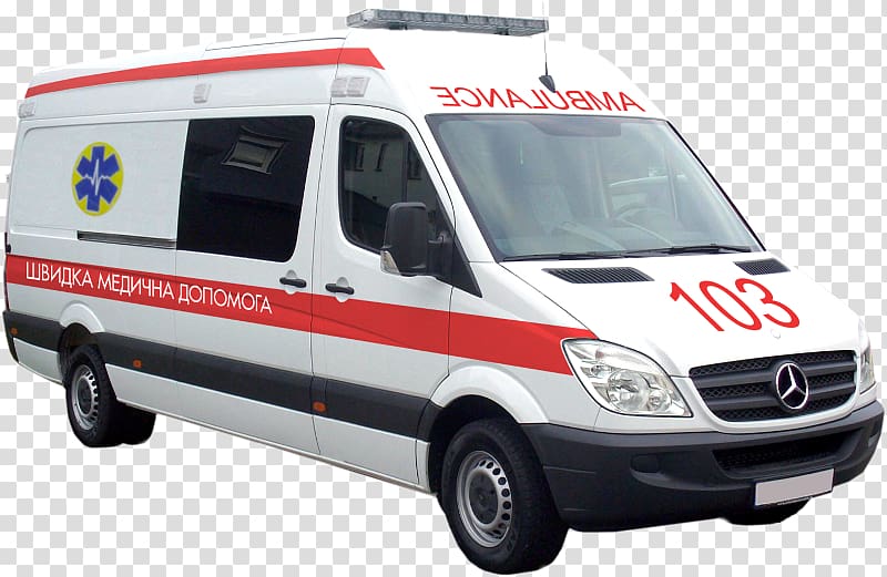 Van Mercedes-Benz Sprinter Ambulance Car, Ambulance Van transparent background PNG clipart