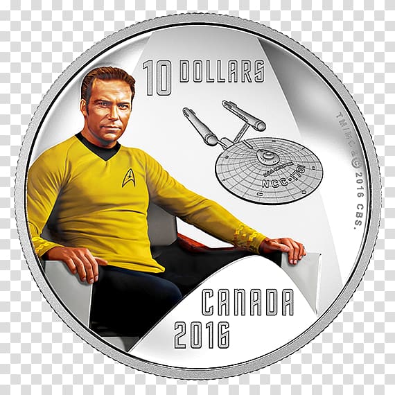 Canada James T. Kirk Coin Star Trek Royal Canadian Mint, star trek doctor who transparent background PNG clipart