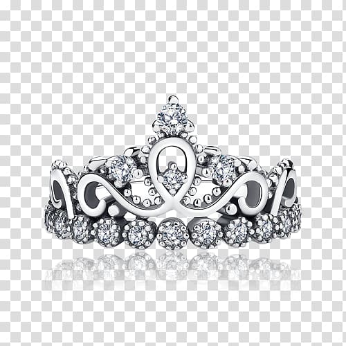 Princess Crown Ring Tiara Silver, princess crown transparent background PNG clipart