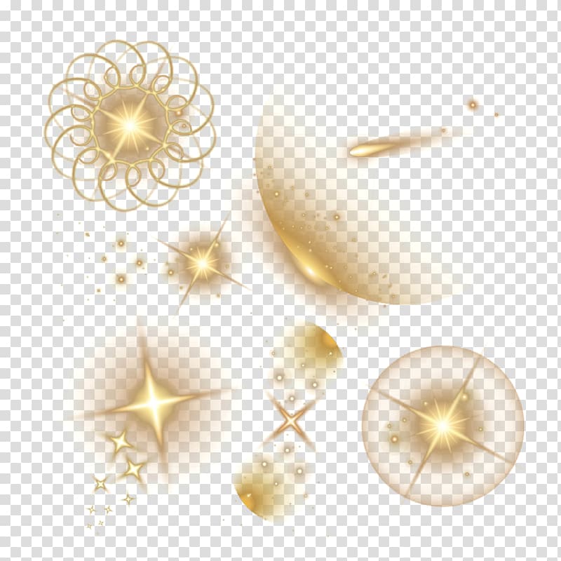 gold-colored fireworks illustration, Light Halo Glare, Halo creative light effect transparent background PNG clipart