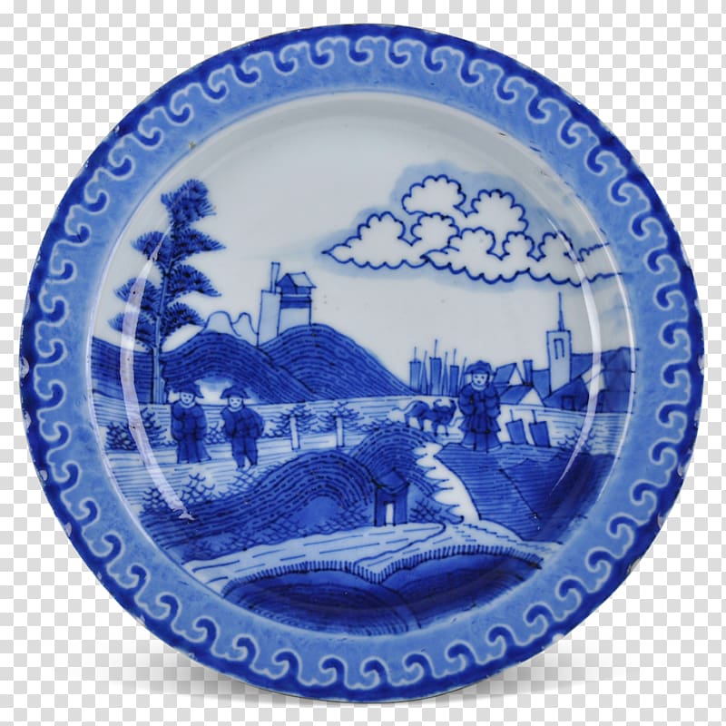 Plate Blue and white pottery Ceramic Platter Cobalt blue, chinese Plate transparent background PNG clipart