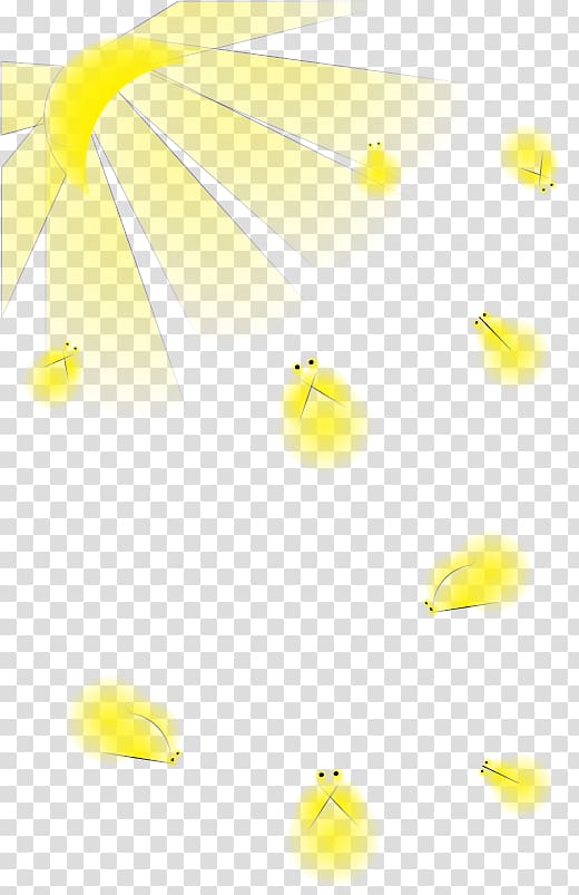 Paper Yellow Pattern, Cute Firefly transparent background PNG clipart