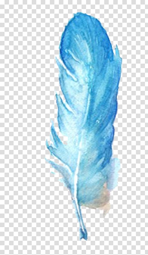 Feather Blue, Blue Feather transparent background PNG clipart