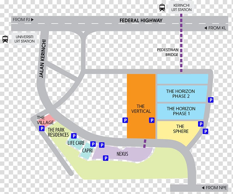 Nexus Bangsar South Road map Kerinchi LRT station, map transparent background PNG clipart