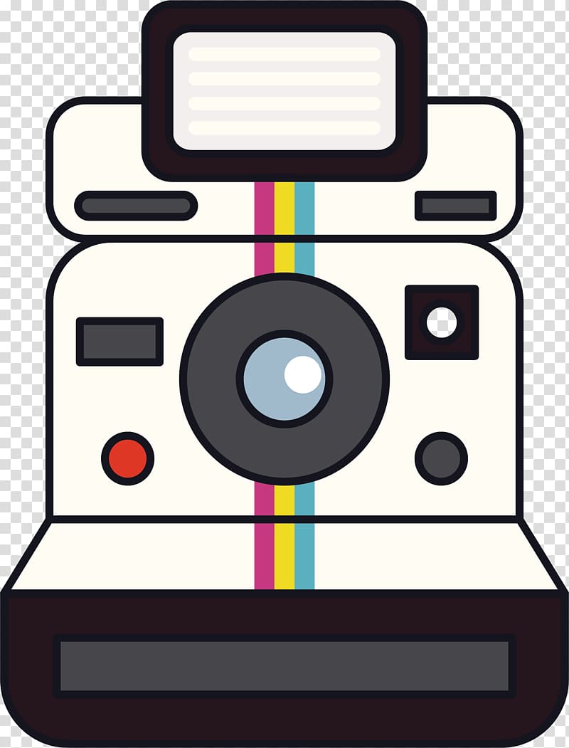 Instant camera Polaroid Corporation , White Polaroid camera transparent background PNG clipart