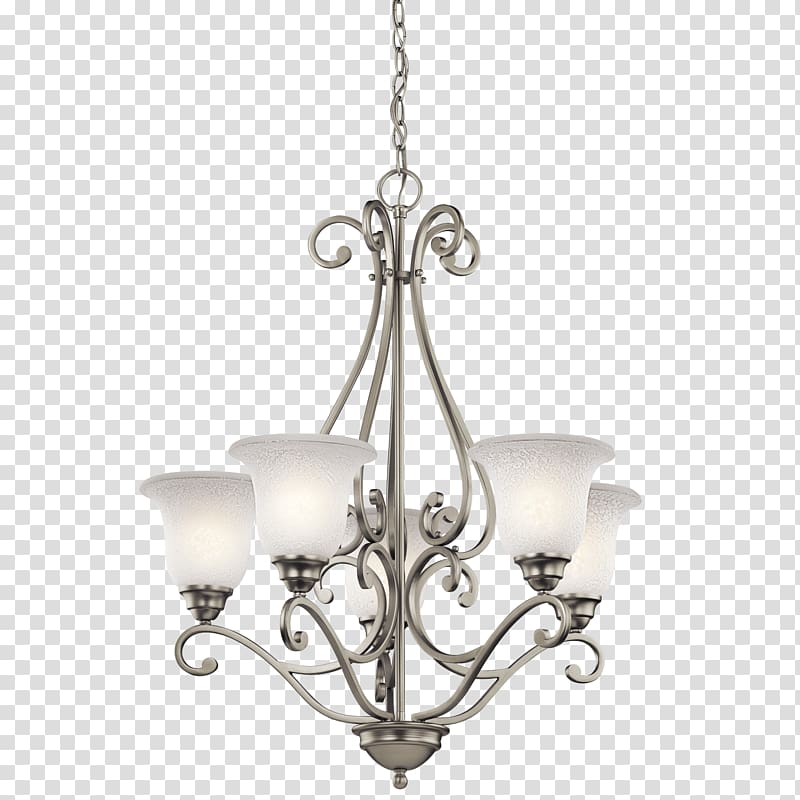 Lighting Chandelier Shade Brushed metal, modern chandelier transparent background PNG clipart