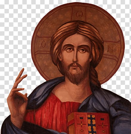 religious deity illustration, Greek Orthodox Christ transparent background PNG clipart