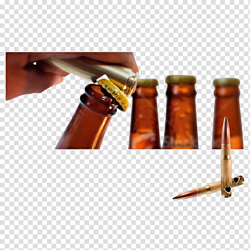Bottle Openers .50 BMG Bullet Caliber, beer bottle transparent background PNG clipart