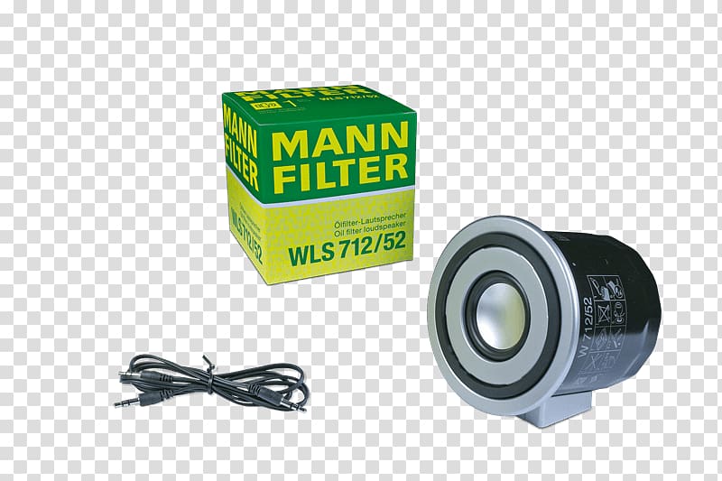 Oil filter Mann+Hummel Loudspeaker Car, sound box transparent background PNG clipart