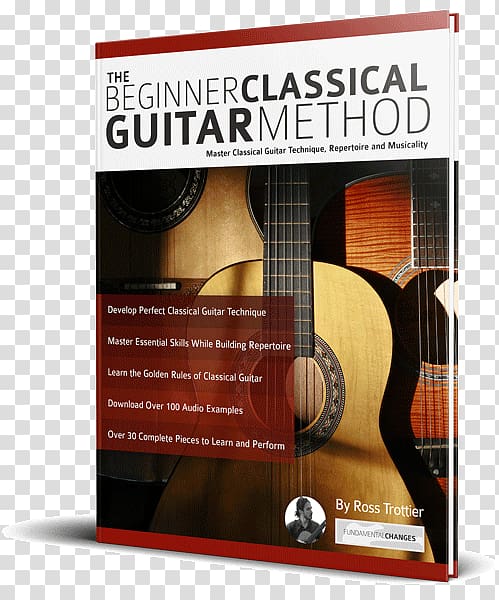 Acoustic guitar The Beginner Classical Guitar Method: Master Classical Guitar Technique, Repertoire and Musicality First Pieces for Classical Guitar: Master Twenty Beautiful Classical Guitar Studies, acoustic guitar lessons for beginners transparent background PNG clipart