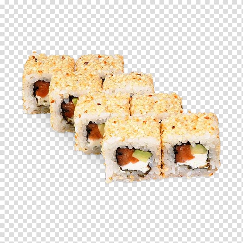California roll Makizushi Sushi Pizza Japanese Cuisine, California Roll transparent background PNG clipart