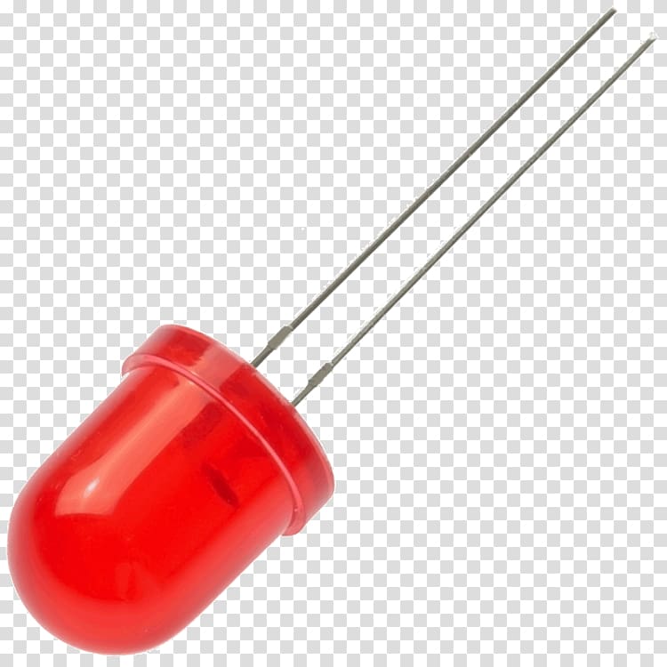 Light-emitting diode Red Electronics LED circuit, light transparent background PNG clipart