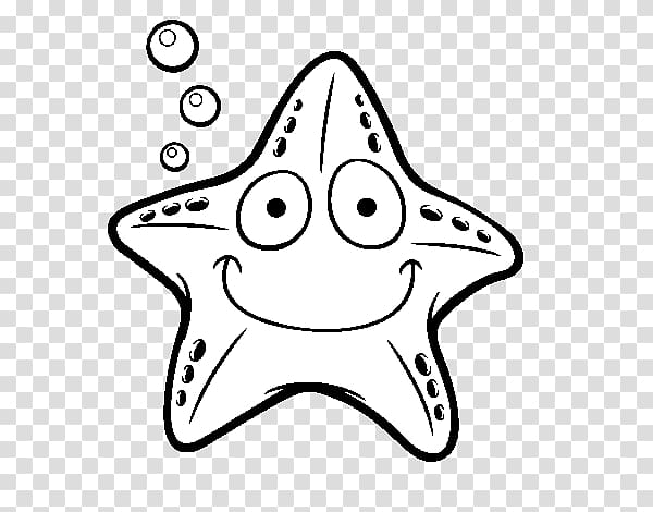 Coloring book Drawing Starfish, starfish transparent background PNG clipart