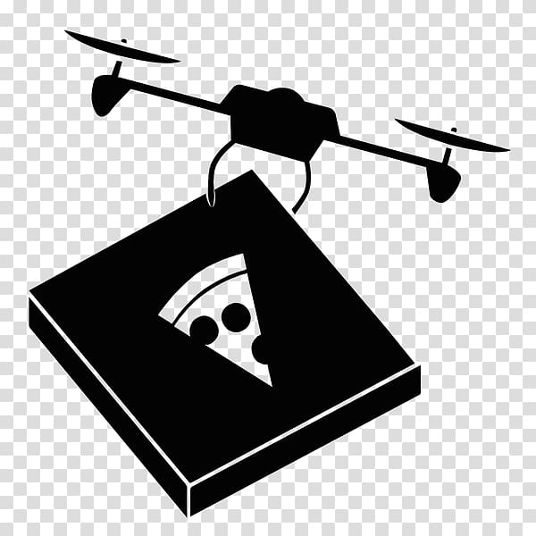 Unmanned aerial vehicle Pizza delivery Logo, drones transparent background PNG clipart